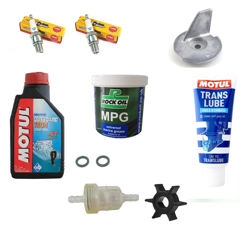 Service Kit for Mercury Mariner 8HP 9.9HP 4-Stroke Outboard incl Engine & Gear Oil 2006 and up