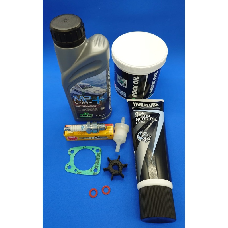Service Maintenance Kit for 4 hp Yamaha outboard F4A 1998-2009 Anode oils grease