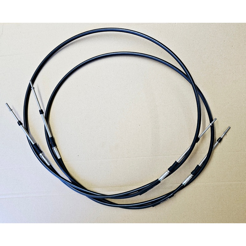 11ft Pair Outboard Remote Gear/Throttle Control Cable for Yamaha Suzuki Tohatsu