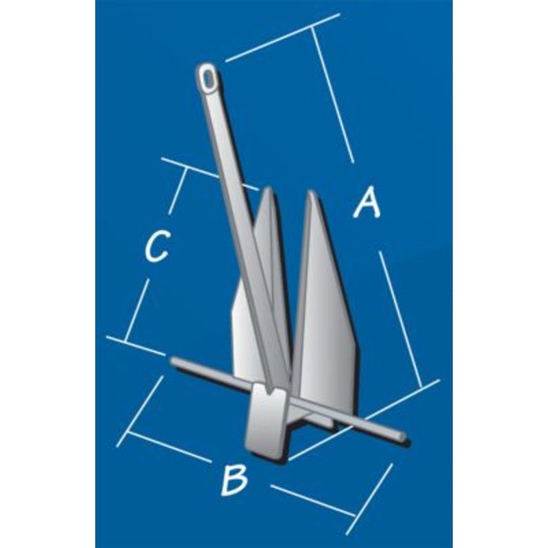 Tiedown Engineering 94019 Tie Down Danforth Hi-Tensile Anchor