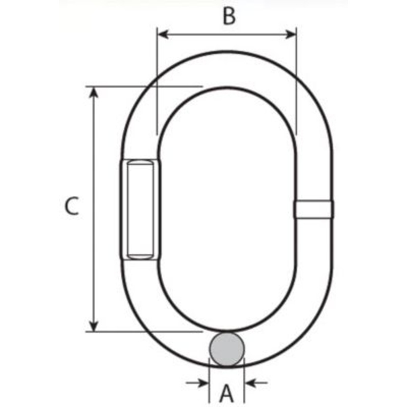 Acco Peerless Chain 8451100 Acco/Peerless V10 Oblong Master Link, 5/8″