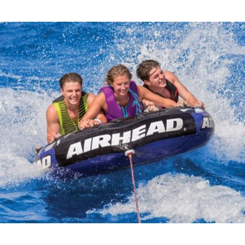 Airhead AHT32MSL Inflatable 3 Person Rider Blue Super Slice Deck Tube
