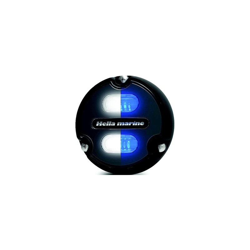 Hella 16145001 016145001 Apelo A1 Underwater Light, Charcoal Lens, White/Blue LEDs
