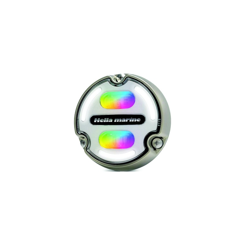 Hella 16148101 016148101 Apelo A2 Underwater Light, Bronze Housing, White Lens, RGB LEDs