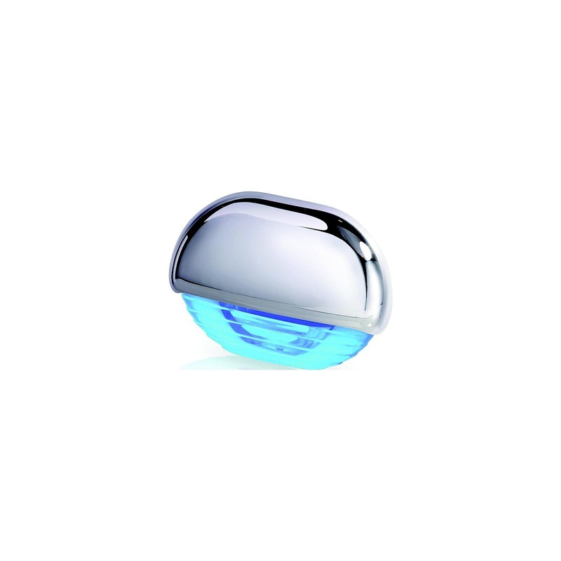 Hella 958126101 LED “Easy Fit” Step Lamp, Chrome w/Blue LEDs