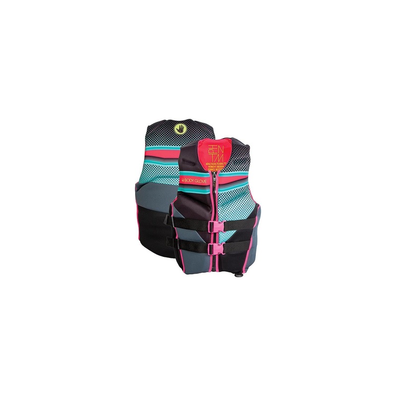Body Glove Vests 23224WAQUPNKS Women’s Phantom Evoprene Vest, Aqua/Pink, Small