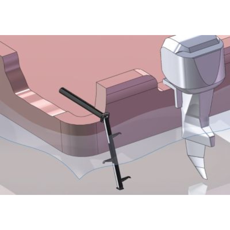 GARELICK 19700 Garelick 3 Step Compact EEz-In II Transom Ladder Anodized Aluminum