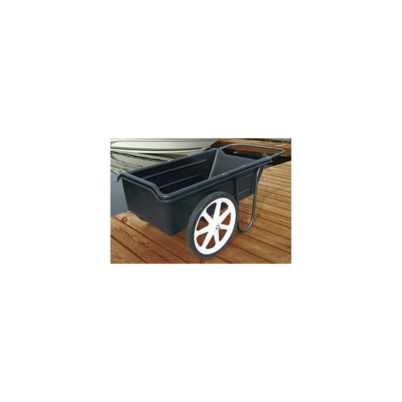 Taylor Made Products 1060 Dock Pro Cart 47″ L x 23″ W 13″ D Heavy Wall Roto-Molded Poly-Tub and 20″ Wheels – Black