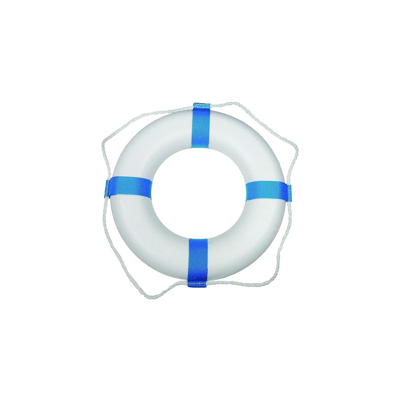 Taylor Made Products 372 20″ Decorative Ring Buoy, White/Blue (Not a Life Saving Device)