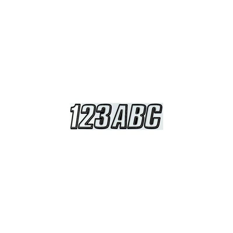 Hardline Products 800CLBLK Series 800 Registration Kit, Block Style Solid Body With Bevel Effect, Contrasting Outline (Includes 4 Sets of 3″