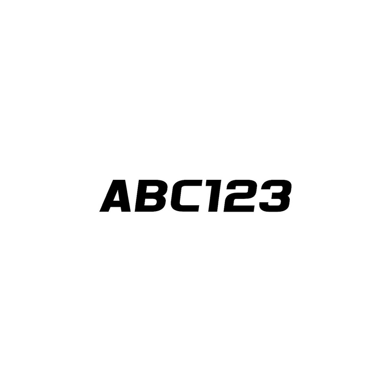Hardline Products BLK700EC Series 700EC Registration Kit, Solid Fill Colors With Black Outlines and Slanted European Font (Includes 4 Sets of
