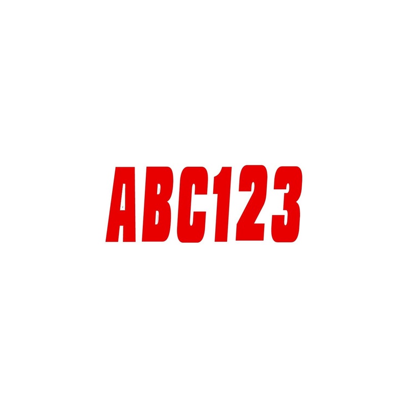 Hardline Products RED350EC Series 350 Registration Kit, Solid Color Font (Includes 4 Sets of 3″ A-Z, 0-9)