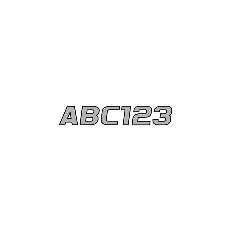 Hardline Products SIBLK700 Series 700 Registration Kit, Solid Fill Colors With Black Outlines and Slanted European Font (Includes 4 Sets of 3