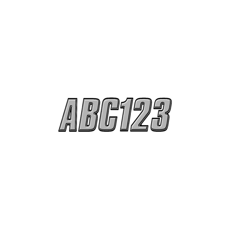 Hardline Products SIBLK800 Series 800 Registration Kit, Block Style Solid Body With Bevel Effect, Contrasting Outline (Includes 4 Sets of 3″