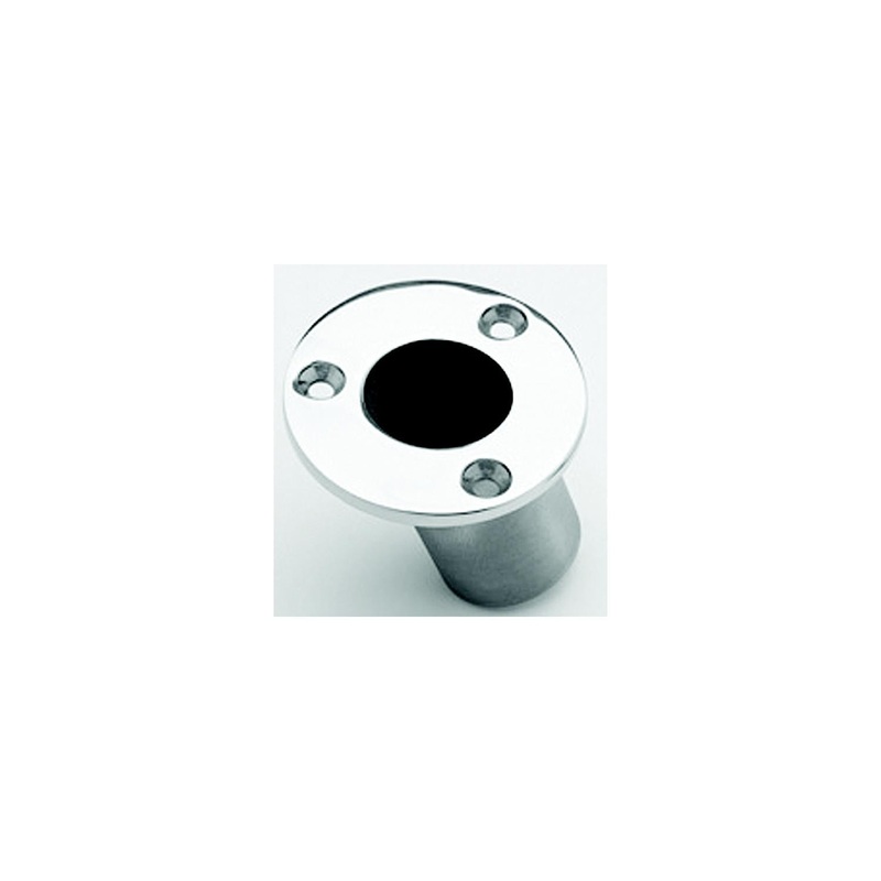 Taylor Made Products 967 Stainless Steel Flush Mount Flag Pole Socket Fits 1-1/4″ Poles, 60 Degree Angle