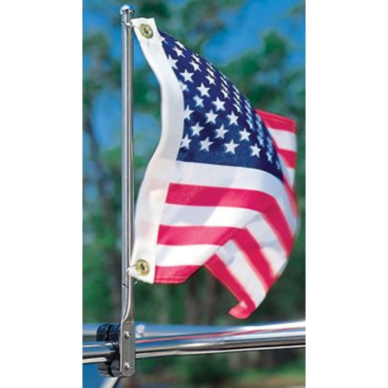 Taylor Made Products 971 Stainless Steel Rail Mount Pulpit Staff 15″ Long With Nylon Clamp for 7/8″ to 1-1/4″ Rails