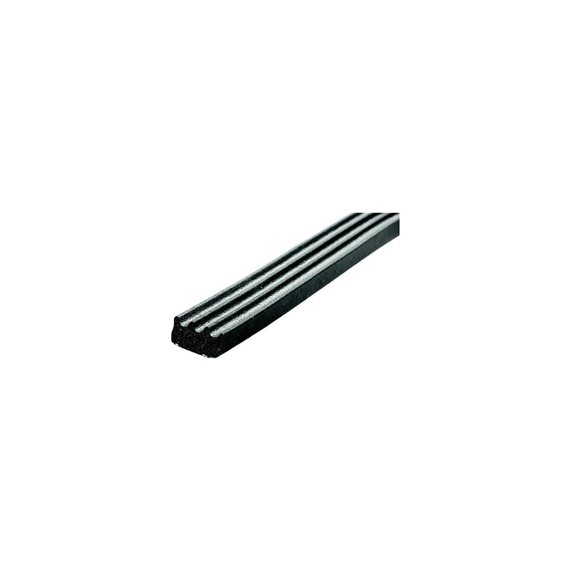 JR Products 06-30145 0630145 Ribbed Style EPDM Sponge Rubber Seal, 50′