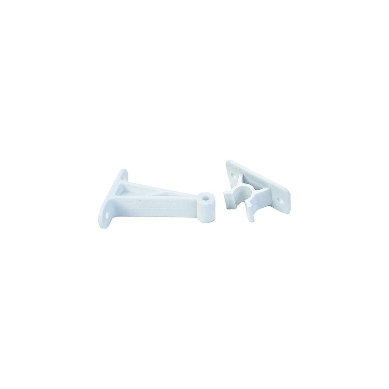 JR Products 10204 C-Clip Style Door Holder – Plastic, 3″ Polar White