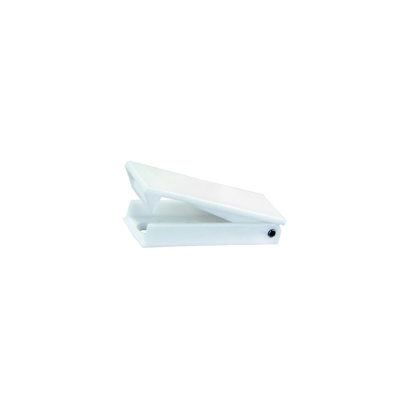 JR Products 10355 Square Baggage Door Catch, White, 2/pk