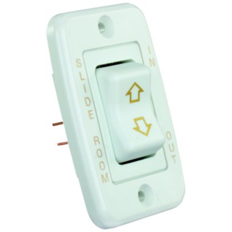JR Products 12345 Low Profile RV Slide Out Switch with Bezel