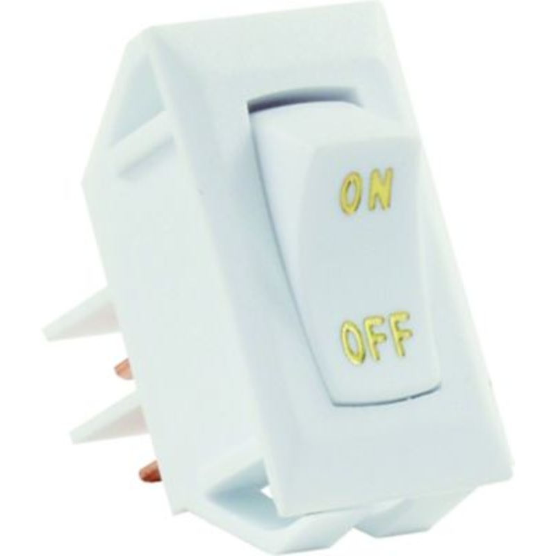 JR Products 12585 Labeled 12V On/Off Switch, White