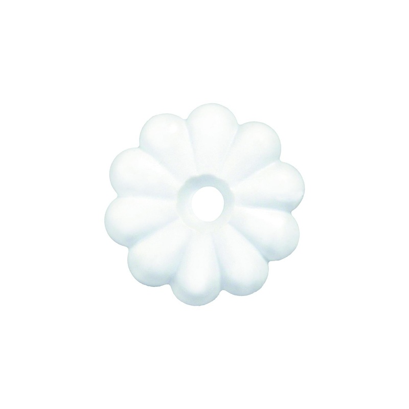 JR Products 20455 Plastic Rosettes, White, 14/pk