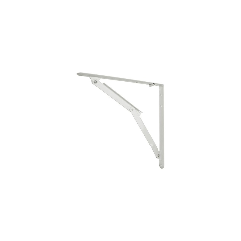 JR Products 20725 Folding Shelf Bracket, White