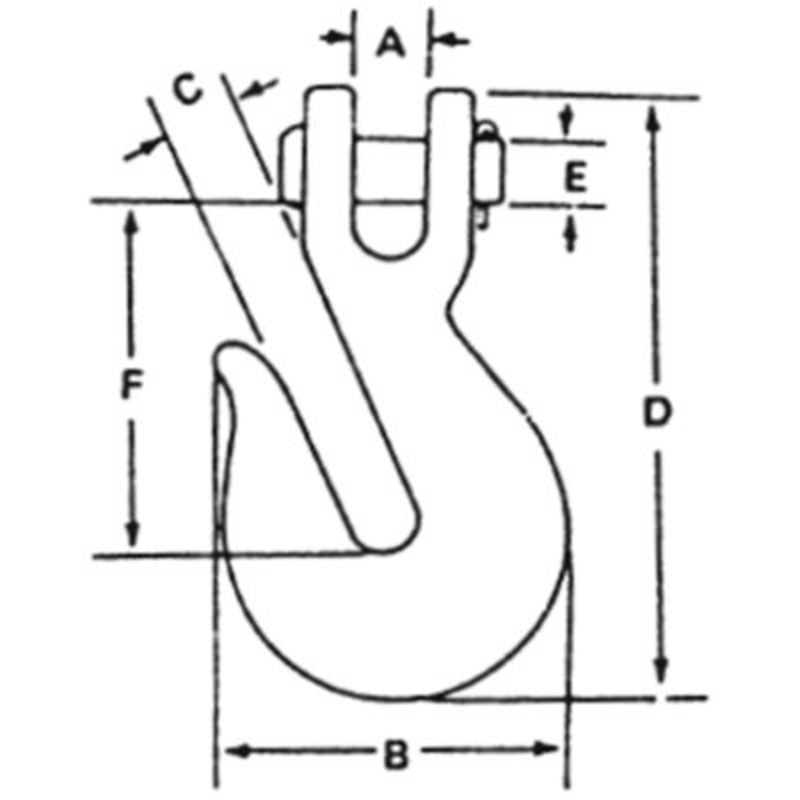 Chicago Hardware 237109 High Test Chain Clevis Grab Hook