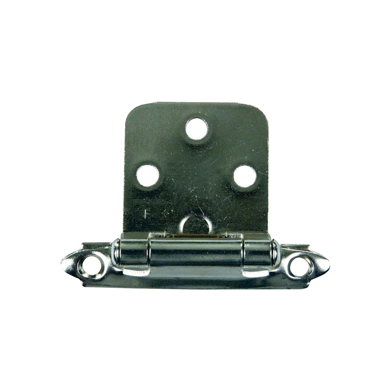 JR Products 70575 Self-Closing Flush Mount Hinge, Satin Nickel