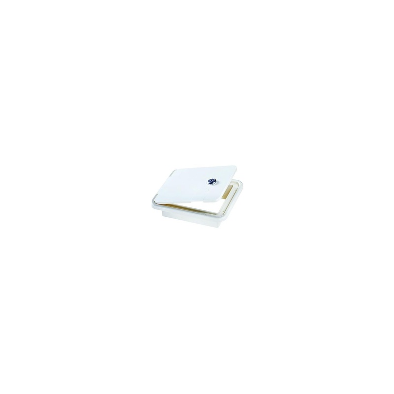 RV Designer B150 White Rectangular Locking Cable Hatch – 7.6″ x 6.5″ 2″