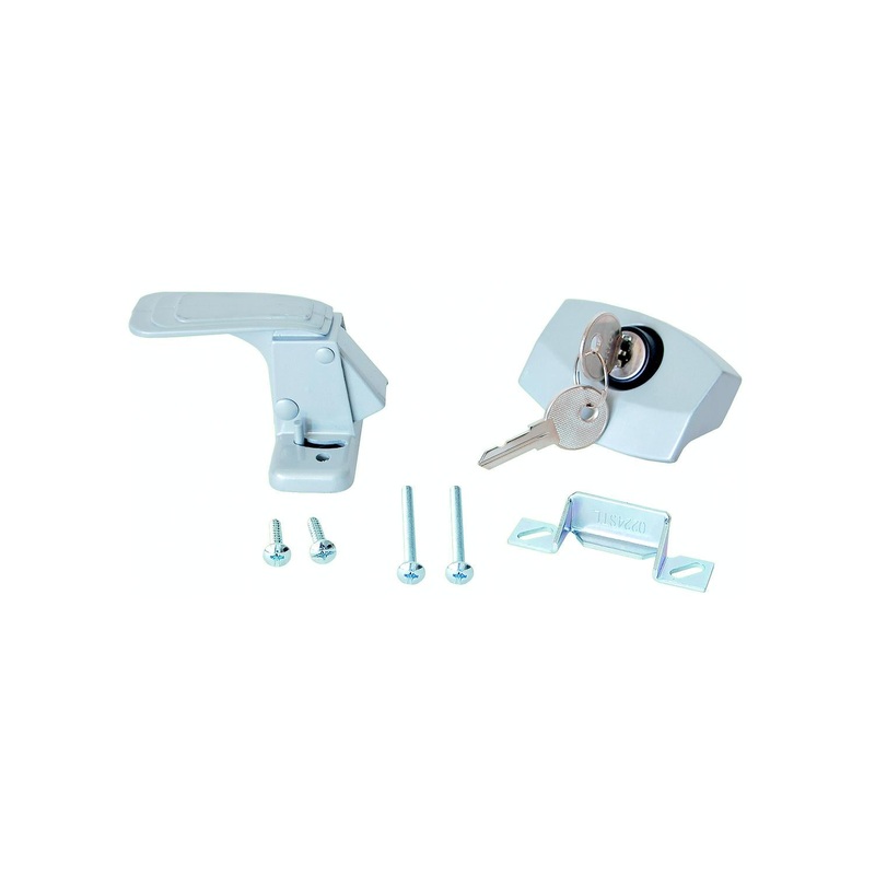 RV Designer E311 White Locking Camper Door Latch