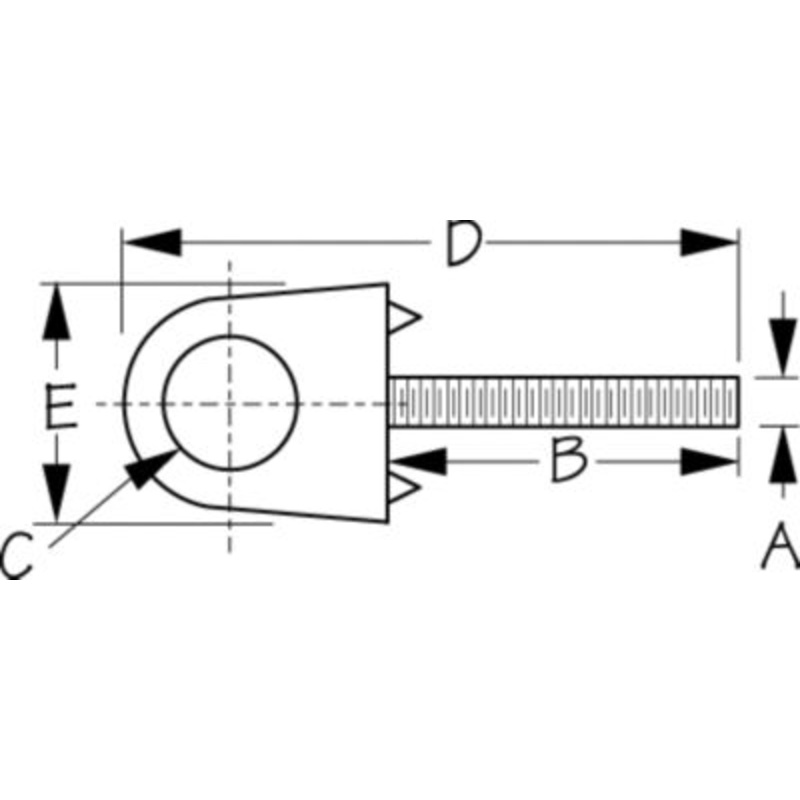Sea-Dog Line 079135-1 0791351 Chrome Zinc Bow Eye – 3/8″