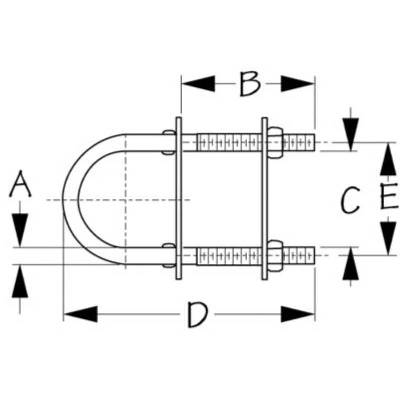 Sea-Dog Line 080253-1 0802531 U-Bolt – Stainless Steel, 3/16″