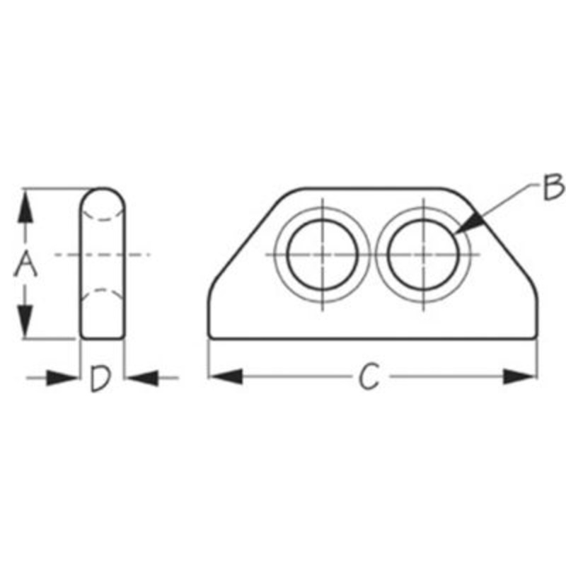 Sea-Dog Line 79720 079720 Weldable Bow Eye – Double, 3-15/16″